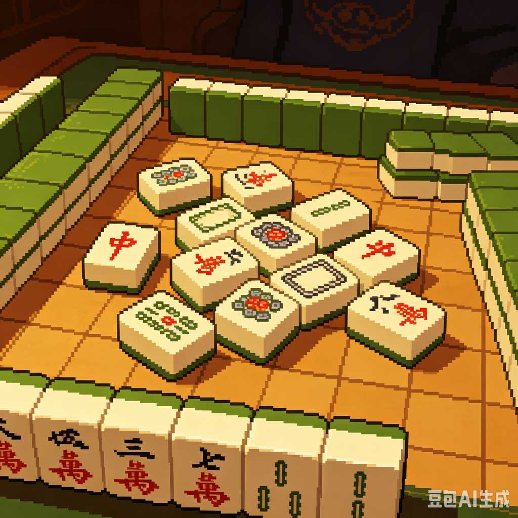wooden mahjong set